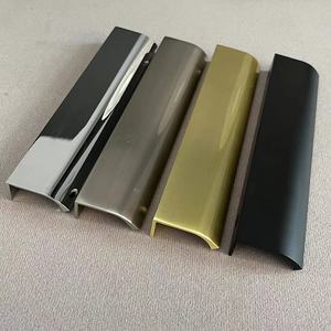 <span class=keywords><strong>TOMU</strong></span> poignée de porte cachée montage noir doigt bord tiroir tirer poignée dissimulée en alliage d'aluminium longues poignées de meubles - Product Image 3