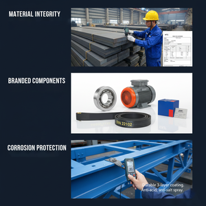 קו מסוע תעשייתי מלא עם רצועת EP400 בעלת 4 שכבות, מערכת טיפול בגרגירים כבדים למחצבת אבן - Product Image 5