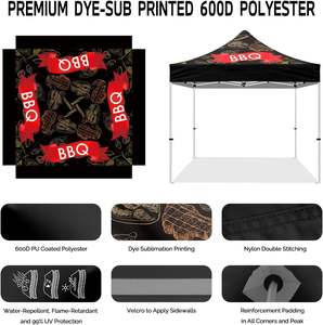 Livraison rapide pas cher 10x10 BBQ thème Pop Up <span class=keywords><strong>tente</strong></span> d'auvent personnalisée pour barbecue en plein air et gril restauration - Product Image 2