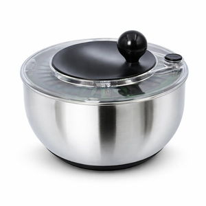 5 Blades Stainless Steel Kitchen Accessories Salad Spinner Fruit Colander Dryer Mixer & <b>Cutter</b> Tool-for <b>Vegetables</b> & Salads - Product Image 1