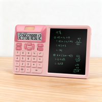 Vente en gros de bloc-notes calculatrice à main en plastique à double alimentation pour enfants étudiants bureau financier