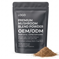 Poudre de mélange de champignons multiples à marque privée, MOQ flexible, délai de livraison rapide, poudre de supplément de café aux champignons premium pour la concentration cérébrale