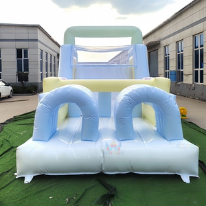 4ใน1เกมสีพาสเทลสีขาวแบบพองตัวได้สไลด์สไลด์เกมปีนเขากระเต้าพีวีซีเกรดเชิงพาณิชย์ - Product Image 2