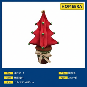 Ornamento di velluto in schiuma natalizia da 24 pezzi Per scatola sfusa da 15cm di altezza 33cm di larghezza 15cm di spessore decorazioni Per le feste - Product Image 1