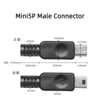 Cable USB 2.0 Macho a Mini USB de 5 Pines de 0.5m 1m 5m con Carga Rápida de 3A y Blindaje Trenzado para GoPro, Controlador y Reproductor MP3