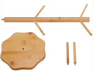 Support de comptoir en bambou pour tasses et accessoires, avec 6 crochets, pour bijoux, tasses à thé et café, et mugs, séchoir et organisateur - Product Image 2