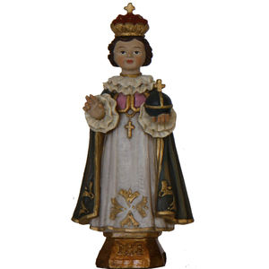 Estatua del Niño Jesús de Praga, Figura Sagrada de 11 cm de Altura con Capa Azul (9006935012330) - Product Image 1
