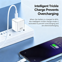 Chargeur USB-C GaN portable transparent Tommox 20W, adaptateur de charge rapide PD pour smartphone, chargeur pour iPhone, iPad, Galaxy S10