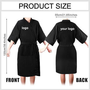 Maihary più economico commercio all'ingrosso impermeabile da salone abiti da salone nero camici per i clienti in poliestere capelli cliente camice per gli uomini delle donne - Product Image 2