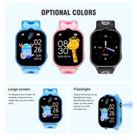 Montre de téléphone portable étudiant pour enfants Gps 4G caméra batterie Rechargeable lampe de poche apprentissage jeux amusants éducatifs Smartwatch