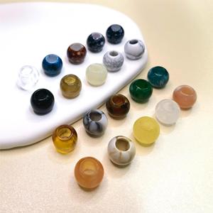Acrylic lỗ lớn hạt hai màu nhựa trong suốt lỗ lớn hạt phụ kiện tự làm gumball lỏng Hạt bán buôn - Product Image 1