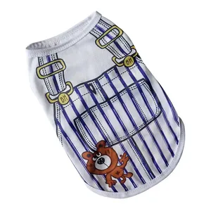 Vêtements en coton pour animaux de compagnie (chiens, chats, chiots, chatons) style dessin animé, Printemps Été Automne 2026 : Gilets, Manteaux, Vestes, Chemises, Robes, Costumes - Product Image 5