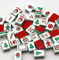 En Stock, Listo para Enviar: Fichas de Mahjong Americanas de Acrílico, MOQ 1 Juego, Diseño Moderno, Portátil, de Lujo, Alta Calidad, para Entretenimiento y Regalo
