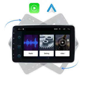 Auto Android 12 Speler 1din Met Groot Scherm Roterende Navigatie, 10.1-Inch Universele Geïntegreerde Mp5/Mp3-speler