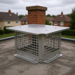 ฝาครอบปล่องไฟ D0100H53Q3X ขนาด 13 x 9 นิ้ว ทำจากสแตนเลส 304 อุปกรณ์เสริมสำหรับเตาผิง ฝาครอบปล่องไฟแบบตาข่าย ดีไซน์อุตสาหกรรม - Product Image 2