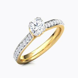 Vàng Đầy Đồ Trang Sức Nhà Sản Xuất <span class=keywords><strong>1</strong></span> <span class=keywords><strong>Carat</strong></span> <span class=keywords><strong>Carat</strong></span> Vòng Cắt Kim Cương Solitaire Engagement Ring 6 Prong Lý Tưởng Cắt - Product Image 4