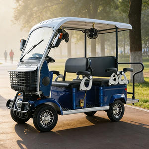 FULIKE Scooter Eléctrico de Litio de 4 Plazas con <span class=keywords><strong>Amortiguador</strong></span> Delantero Hidráulico, <span class=keywords><strong>Cuatriciclo</strong></span> Eléctrico de 4 Ruedas y 600W para Carga o Familia - Product Image 3