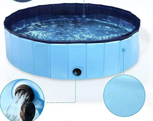 Promotion piscine pour animaux de compagnie en plastique <span class=keywords><strong>pliable</strong></span> pour le jeu et l'entretien de l'eau en plein air caractéristique de nettoyage de bain durable pour le toilettage des chiens - Product Image 1