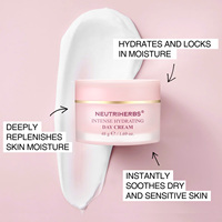 Produits de soin du visage Neutriherbs Natural Water Lock, crème hydratante de jour à la panthénol et à la centella asiatica, hydratation intense