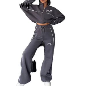 ชุดเซ็ทลำลองแฟชั่นผู้หญิงแบบซิป <span class=keywords><strong>2</strong></span> ชิ้น ปี 2025 ขายส่ง รับผลิตตามแบบ ชุดวอร์มสำหรับผู้หญิง - Product Image 1