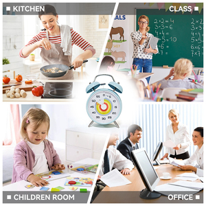 Blue Student Bell Kitchen Kid Study Metal Cute Macaron Cloud Digit Alarm Clock Game Countdown Visual <strong>Timer</strong> With Pomodoro Feature - Product Image 6