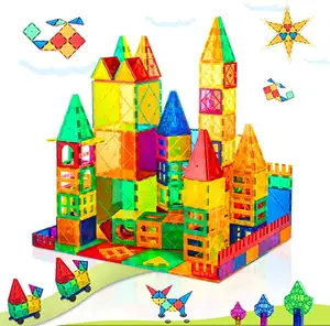 Mainan Magnet untuk Anak Usia 3 Tahun, Mainan Belajar Anak Perempuan dan Laki-laki, Blok Magnetik Bangunan Ubin 2021