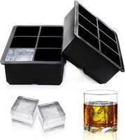 Molde de silicona flexible de 6 compartimentos sin BPA para cubitos de hielo, ecológico, cuadrado, para alimentación de bebés, congelador, reutilizable, hecho en casa