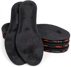 Semelles antibactériennes au charbon actif, absorbant la transpiration, inserts pour chaussures pieds nus, coussinets en éponge PU, 4 paires - Product Image 1