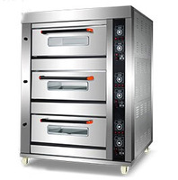 Four industriel à quatre niveaux pour boulangerie, four à pizza à gaz avec fonction vapeur, machine à pain et four de cuisson