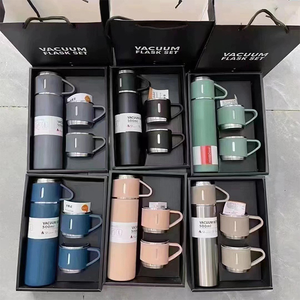 Popolare Set Regalo Aziendale da 500ml, <span class=keywords><strong>Tazza</strong></span> Portatile in Acciaio Inox, <span class=keywords><strong>Thermos</strong></span> con 3 Coperchi - Product Image 2
