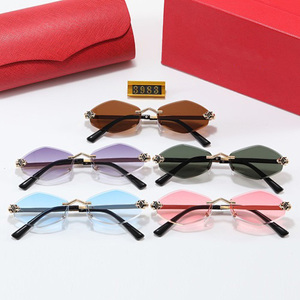 Luxury Designer Square Cat Eye Sunglasses Unisex Lightweight PC Frame UV400 Shades Fashion Multi-color <b>Eyewear</b> - Product Image 6