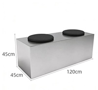 Banc en métal commercial avec coussin en cuir PU, banc à chaussures pour hall d'hôtel, café, entrée de maison, salle d'attente