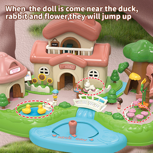 Jouets éducatifs musicaux lumineux en plastique pour enfants, maison de jeu de jardin, coordination œil-main, interaction, jouets DIY, maison de poupée mobile pour filles - Product Image 5