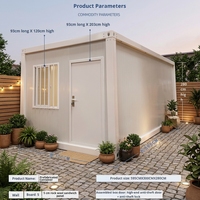 Maison conteneur de luxe personnalisée de 20 pieds, mini-maison moderne, préfabriquée, mobile, démontable, en kit