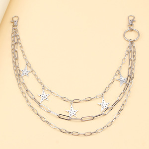 Hip Hop Star Multi Layered Waist <b>Chain</b> Zinc Alloy Fashion Body <b>Chain</b> Daily Wear - Product Image 3