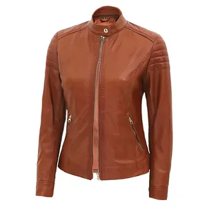 High Quality Wholesale New Women Suit Style Elegant Outwear Lady Women' S Jackets Spring Apparel Real Leather Jacket