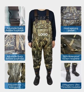 Cuissardes de chasse et de pêche en néoprène camouflage imperméable pour homme de 4 mm, marque personnalisée et bottes Thinsulate 1000G - Product Image 6