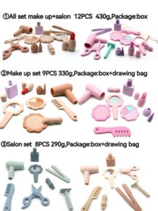 Vente chaude 12PCS Silicone Maquillage Jouet Ensemble Faire semblant Brosse et Cosmétiques Cas Salon Beauté Jouets Toddler - Product Image 3