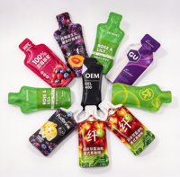 Pochette souple gaufrée en PE de qualité alimentaire avec bec verseur pour gel énergétique et boissons