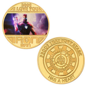 Monedas Conmemorativas Metálicas con Temática de Películas de Marvel Americanas, Monedas Doradas de Iron Man, Colección de Regalos - Product Image 4