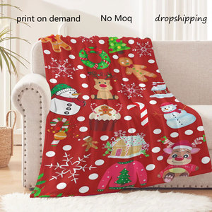 Dropshipping Tùy Chỉnh Mềm Mại Thoáng Khí Sang Trọng Giáng Sinh Du Lịch Flannel Chăn Cho Trang Trí Nội Thất Ghế Sofa Giường Dày Ấm Chăn - Product Image 2