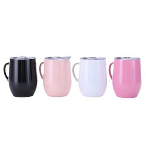 Tasse à œufs personnalisée de 12 oz avec poignée, double paroi, en acier inoxydable, isolée sous vide, créative, portable, pour le bureau, vente en gros - Product Image 1