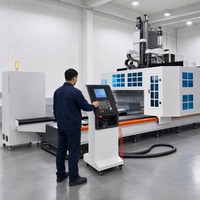 Centre d'usinage CNC 12 stations pour la découpe de fibres et le perçage de profilés aluminium pour fenêtres et portes