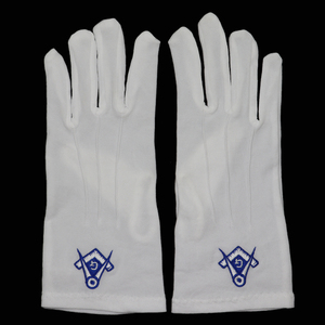 Offre Spéciale personnalisé toutes les tailles coton classique brodé symbolisme arc royal gants maçonniques avec manchette Snap - Product Image 2