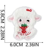 En gros, Patchs brodés en chenille mignons et de qualité supérieure en forme de petites brebis, assortiment d'appliques thermocollantes de dessins animés de moutons pour vêtements, chapeaux, sacs et projets DIY