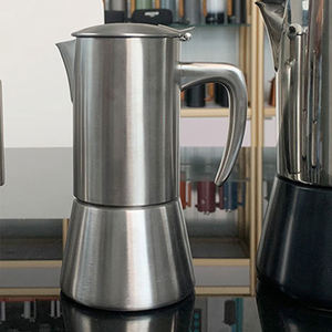 Pot Moka italien personnalisé moderne en acier inoxydable double valve machine à espresso avec poignée <span class=keywords><strong>grande</strong></span> <span class=keywords><strong>capacité</strong></span> - Product Image 2