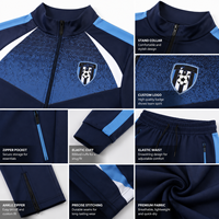 Grosir Setelan Training Olahraga Pria Berkualitas Tinggi Bahan Polyester 100% yang Bernapas, Produsen Setelan Training Custom