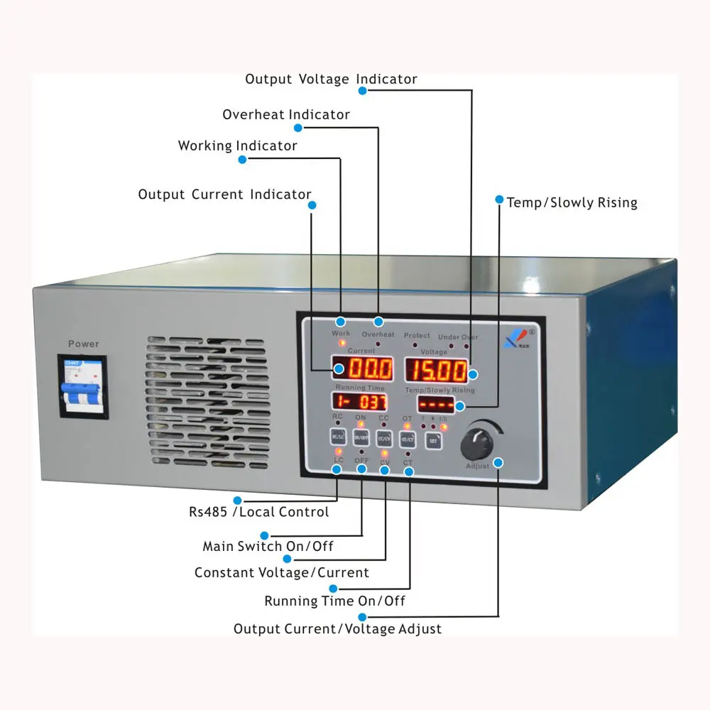 Shenzhen Factory SaIe IGBT-Beschichtung Chrom Kupfer Kupfer Zink Nickel Gold Silber Korrosions schutz gleich richter für die Galvanik