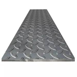 Ss400 S235 S275jr Black MIld Galvanized Checker Steel Plate For Sales