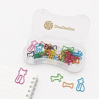 Tierinspirierte Büroklammern mit transparenter Knochenbox in Knochenform für Marketingprogramme
